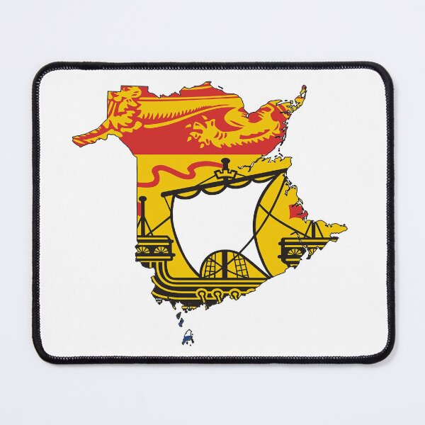 Item preview, New Brunswick Map with New Brunswicker Flag designed and sold by Havocgirl.