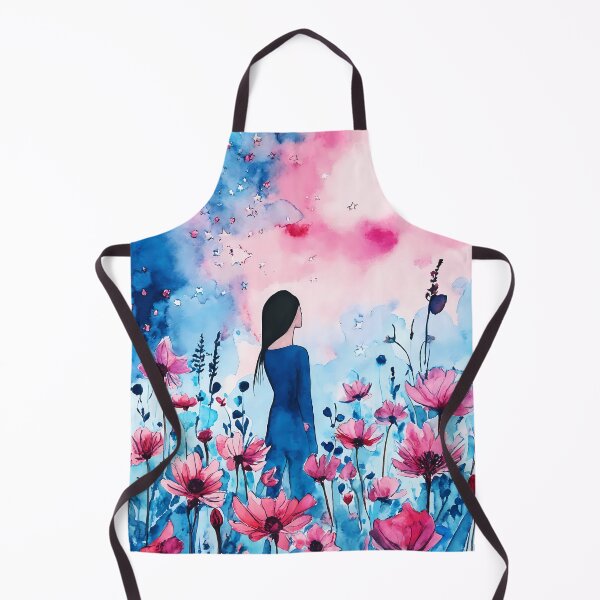 Item preview, Dreaming in a Meadow: Watercolor Painting of a Woman in a Field designed and sold by soulfulpalette.