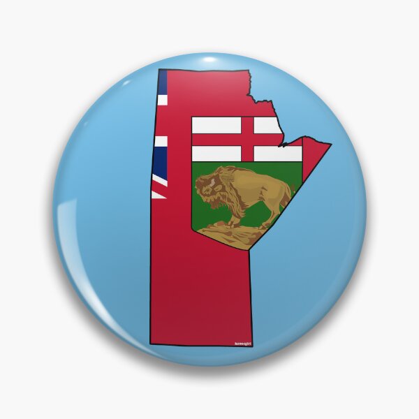 Item preview, Manitoba, Canada Map with Manitoban Flag designed and sold by Havocgirl.