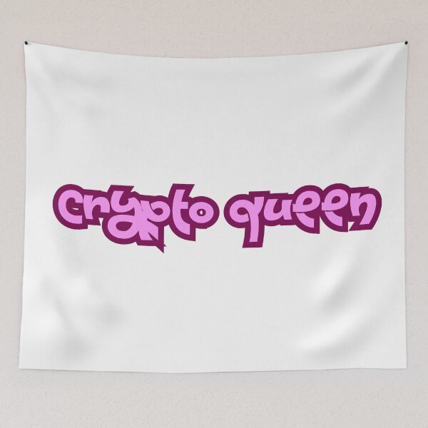 Item preview, Crypto Queen Pink Typography Design designed and sold by ha11e11.