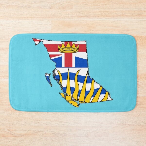 Item preview, British Columbia Map with British Columbian Flag designed and sold by Havocgirl.