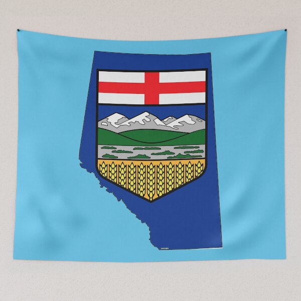 Item preview, Alberta, Canada Map with Albertan Flag designed and sold by Havocgirl.
