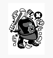 Police hat Cartoon Character Photographic Print