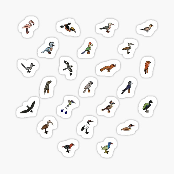 Bird Icon Pack 2 - Pigeons, Hummingbirds, Cranes, and Friends Sticker