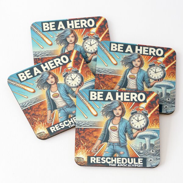 Item preview, Be A Hero. Reschedule The Apocalypse! designed and sold by gryhenart.