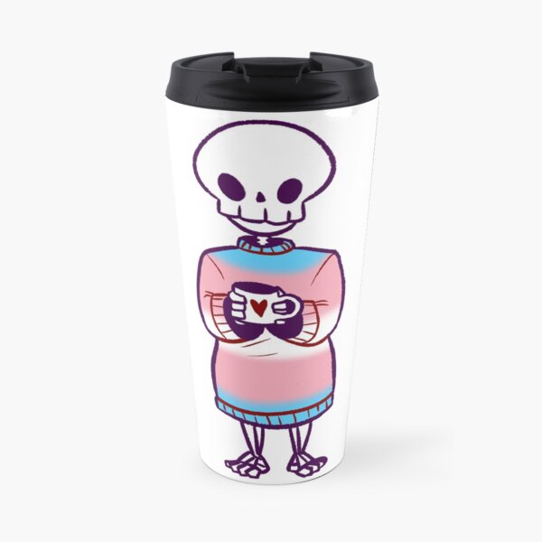 Skeleton Pride - TRANSGENDER Travel Coffee Mug