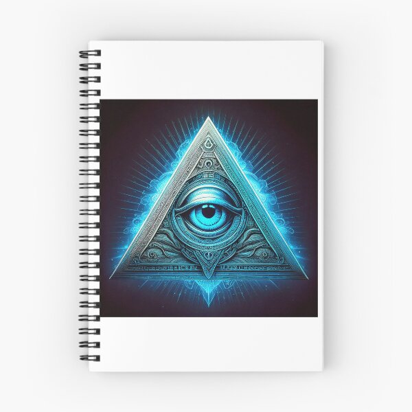 Item preview, Cyan Blue All Seeing Eye Pyramid designed and sold by enlightenedonez.