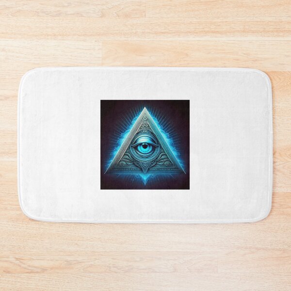 Item preview, Cyan Blue All Seeing Eye Pyramid designed and sold by enlightenedonez.
