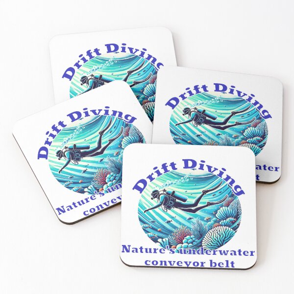 Item preview, Drift diving design with scuba diver designed and sold by JennyFinns.