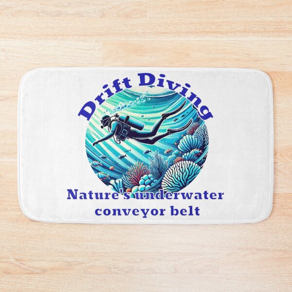 Item preview, Drift diving design with scuba diver designed and sold by JennyFinns.