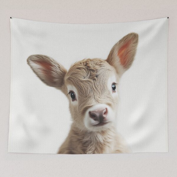 Item preview, Milo cute baby calf designed and sold by Carinaprint.