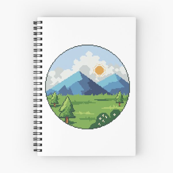 Item preview, Mountain Scenery Circle Pixel Art by eki designed and sold by Ekira Pop Pixel.