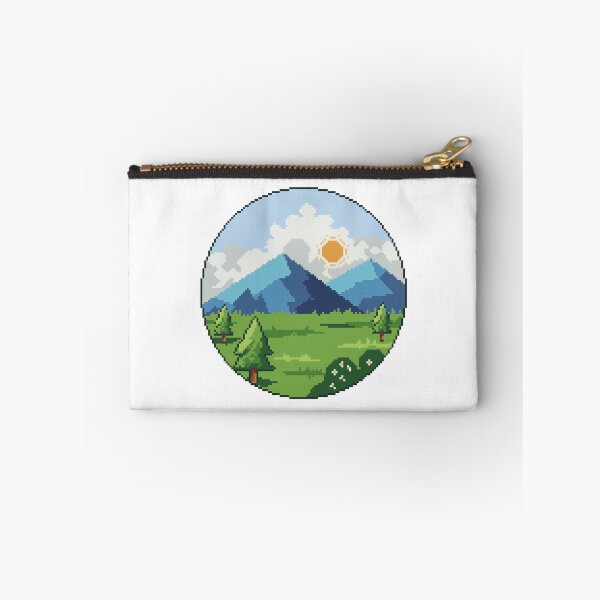 Item preview, Mountain Scenery Circle Pixel Art by eki designed and sold by Ekira Pop Pixel.