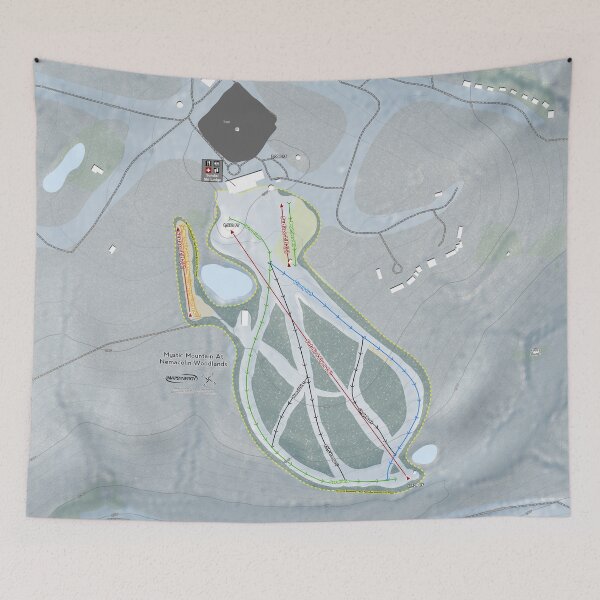 Artikelvorschau, Mystic Mountain at Nemacolin Resort Trail Map entworfen und verkauft von Mapsynergy.