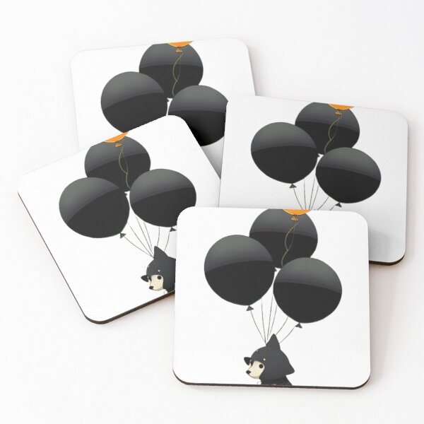 Item preview, black dog carrying balloons designed and sold by optimusprime39.