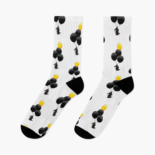Item preview, black dog carrying balloons designed and sold by optimusprime39.
