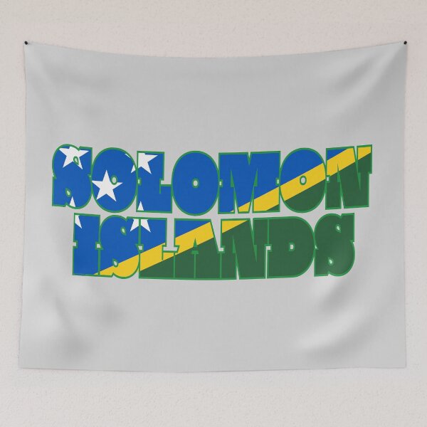 Item preview, Solomon Islands Font with Solomon Islander Flag designed and sold by Havocgirl.