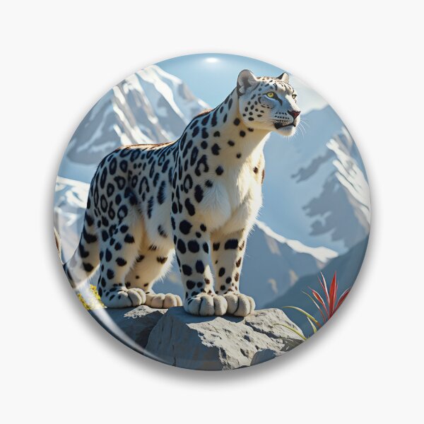 Item preview, Majestic Snow Leopard in Mountain Landscape designed and sold by GaricDrawsob.