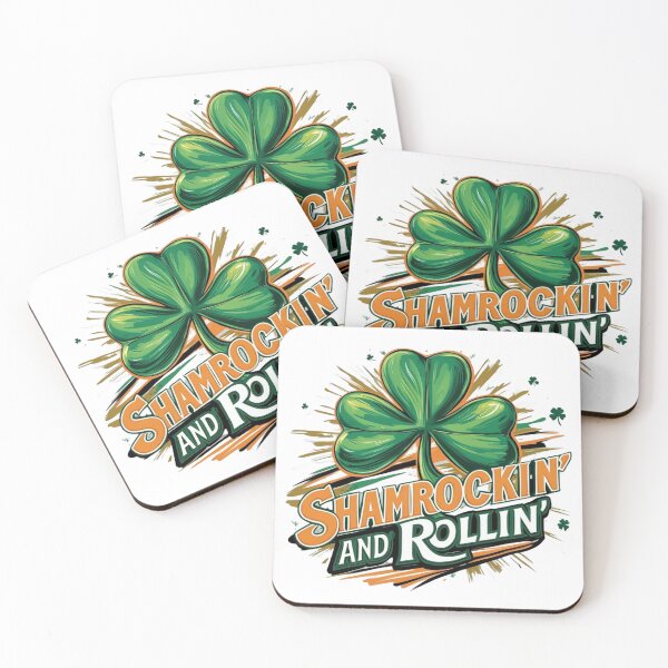 Item preview, Shamrockin’ and Rollin’ - Fun St. Patrick’s Day Design designed and sold by sirenandscript.