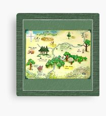 Winnie The Pooh 100 Aker Wood Map Canvas Print