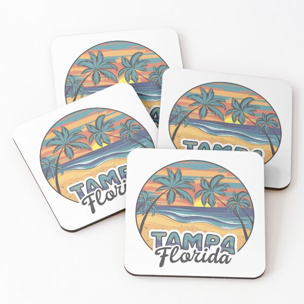 Item preview, Tampa Florida | Florida Sunset Beach - Tropical Palm Tree Design designed and sold by CircinusStore.