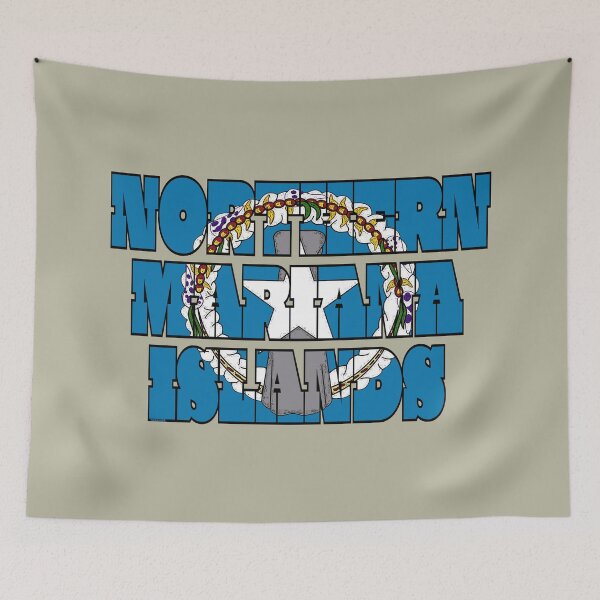 Item preview, Northern Mariana Islands Font with Northern Marianas Islander Flag designed and sold by Havocgirl.