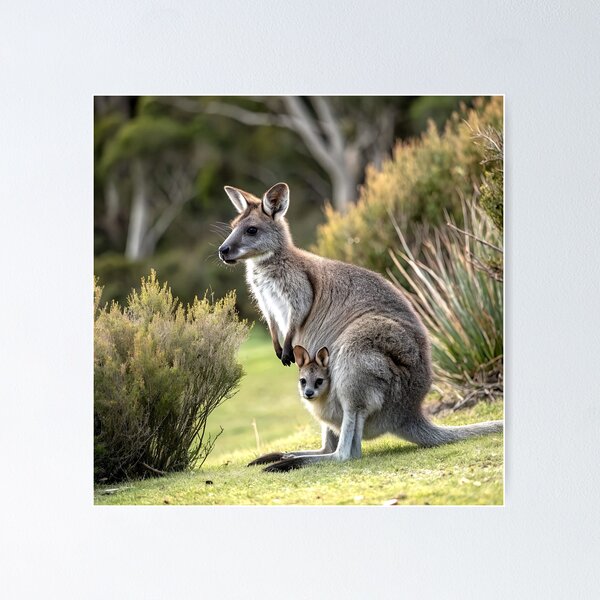 Item preview, Kangaroo with joey designed and sold by pawprintz.