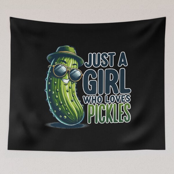 Item preview, I'm Just a Girl Who Loves Pickles Funny Pickle Lovers Tee designed and sold by smartrocket.