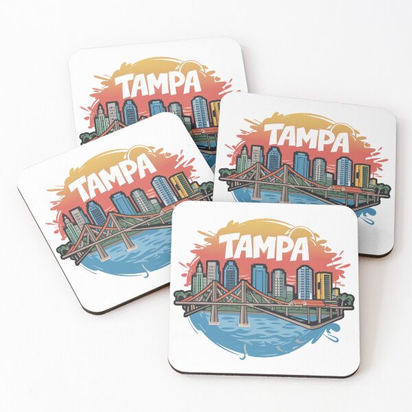 Item preview, Tampa Florida | City Skyline and Bridge - Urban Sunset Art designed and sold by CircinusStore.