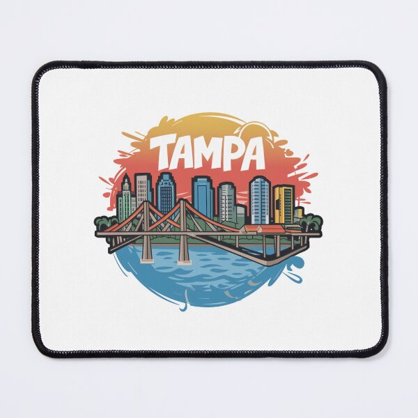 Item preview, Tampa Florida | City Skyline and Bridge - Urban Sunset Art designed and sold by CircinusStore.