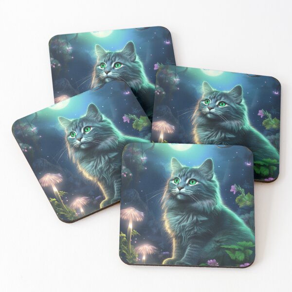 Item preview, Cat in an enchanted garden designed and sold by SolMagique.