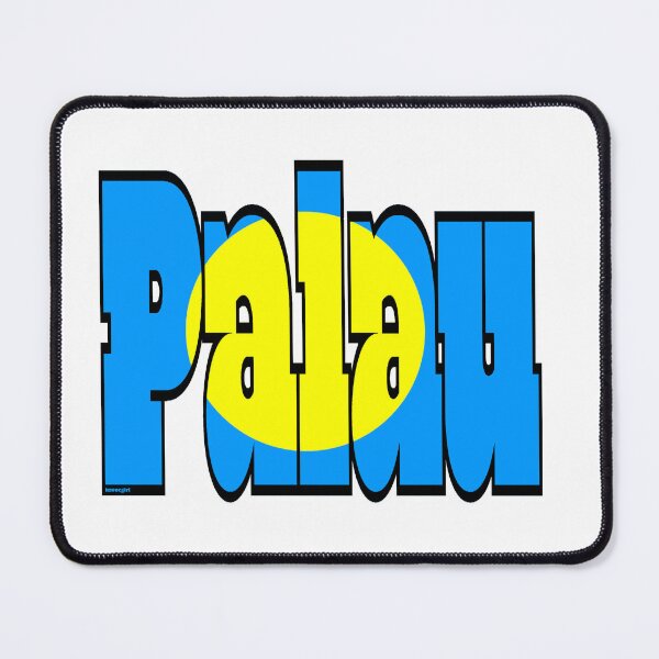 Item preview, Palau Font with Palauan Flag designed and sold by Havocgirl.