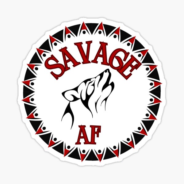 Howling wolf savage af Sticker