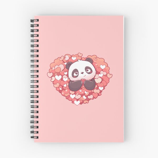 Item preview, Cute panda offering a heart in a pile of hearts designed and sold by etherElric.
