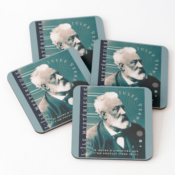 Item preview, Jules Verne quote: “je meurs d'avoir cru que l'on pouvait vivre seul!” designed and sold by artbleed.