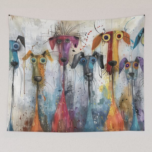 Item preview, Colorful Canine Chaos designed and sold by NeoNebulaArt.