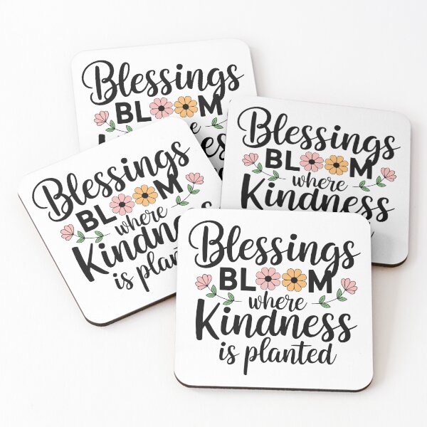 Item preview, Blessings Bloom Inspirational Quote designed and sold by theartfulaspie.