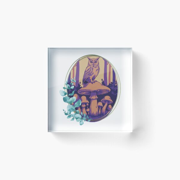 Item preview, Owl & Mushrooms designed and sold by MakeWayDesign.