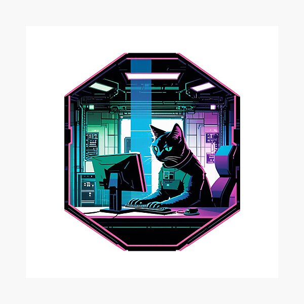 Artikelvorschau, Pixel SOC Katze entworfen und verkauft von mukraker.