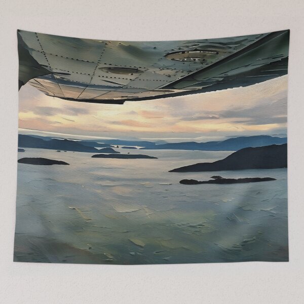 Item preview, Flying By San Juan Islands WA (Oil Painting) designed and sold by flyscenicair.