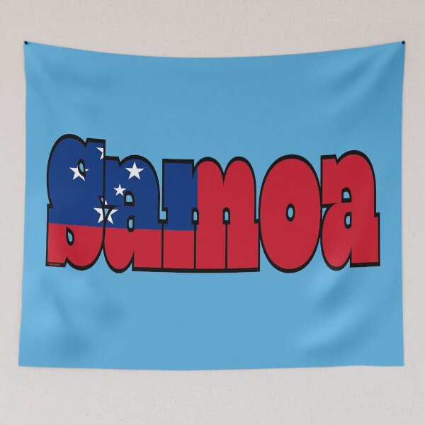 Item preview, Samoa Font with Samoan Flag designed and sold by Havocgirl.