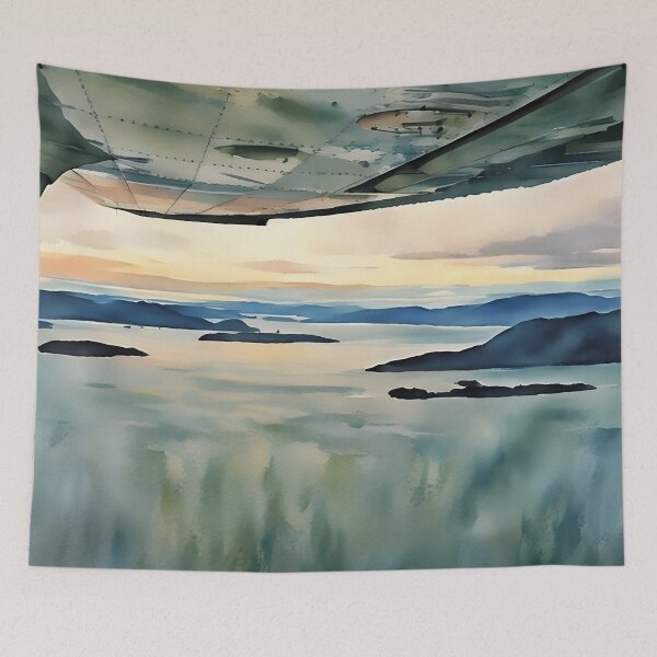 Item preview, Flying By San Juan Islands WA (Watercolor) designed and sold by flyscenicair.