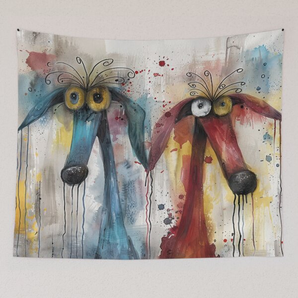Item preview, Oddball Duo in Splatter Art designed and sold by NeoNebulaArt.