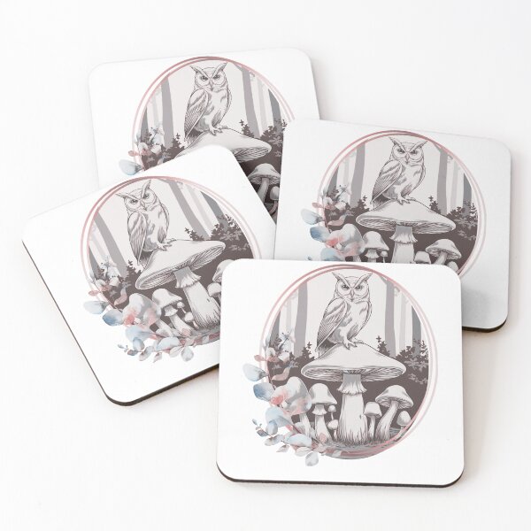 Item preview, Owl & Mushrooms designed and sold by MakeWayDesign.