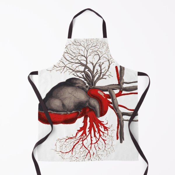 Item preview, Black and Red Human Heart – Vintage Valentine Card & Sticker designed and sold by QuteStuffHere.