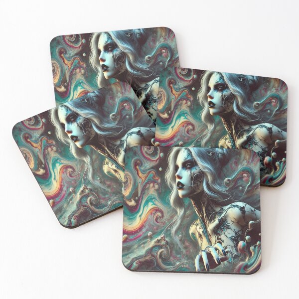 Item preview, AI generated marble woman, dystopian fantasy designed and sold by AI-this-is-AI.