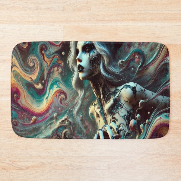 Item preview, AI generated marble woman, dystopian fantasy designed and sold by AI-this-is-AI.