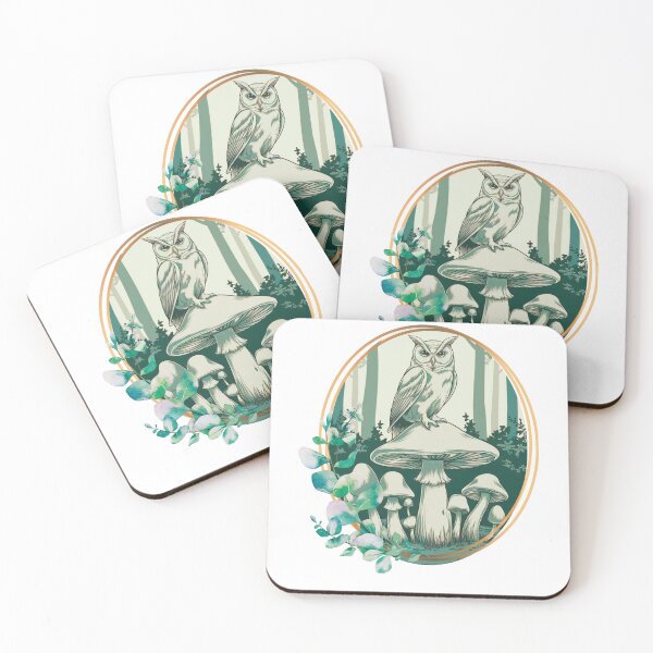 Item preview, Owl & Mushrooms designed and sold by MakeWayDesign.