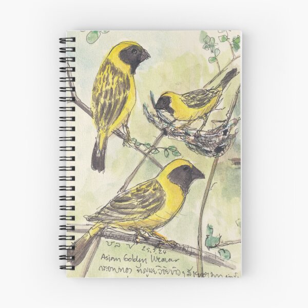 Item preview, Asian golden Weaver designed and sold by BirdsAndBrush.