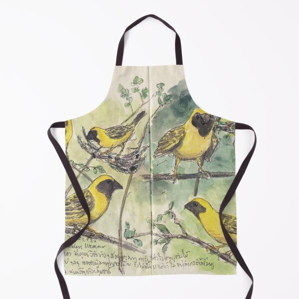 Item preview, Asian golden Weaver designed and sold by BirdsAndBrush.